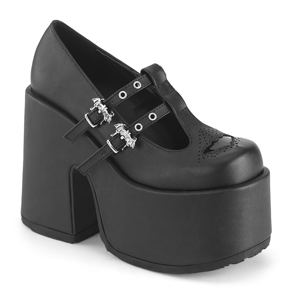 Demonia Camel 55 Platform Mary Janes